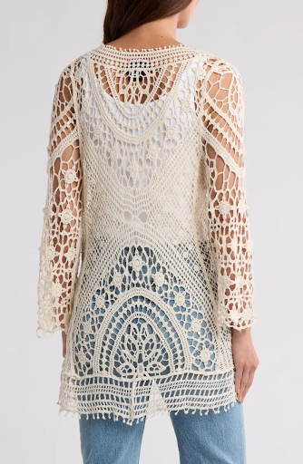 SB1507 Crochet Duster Cardigan