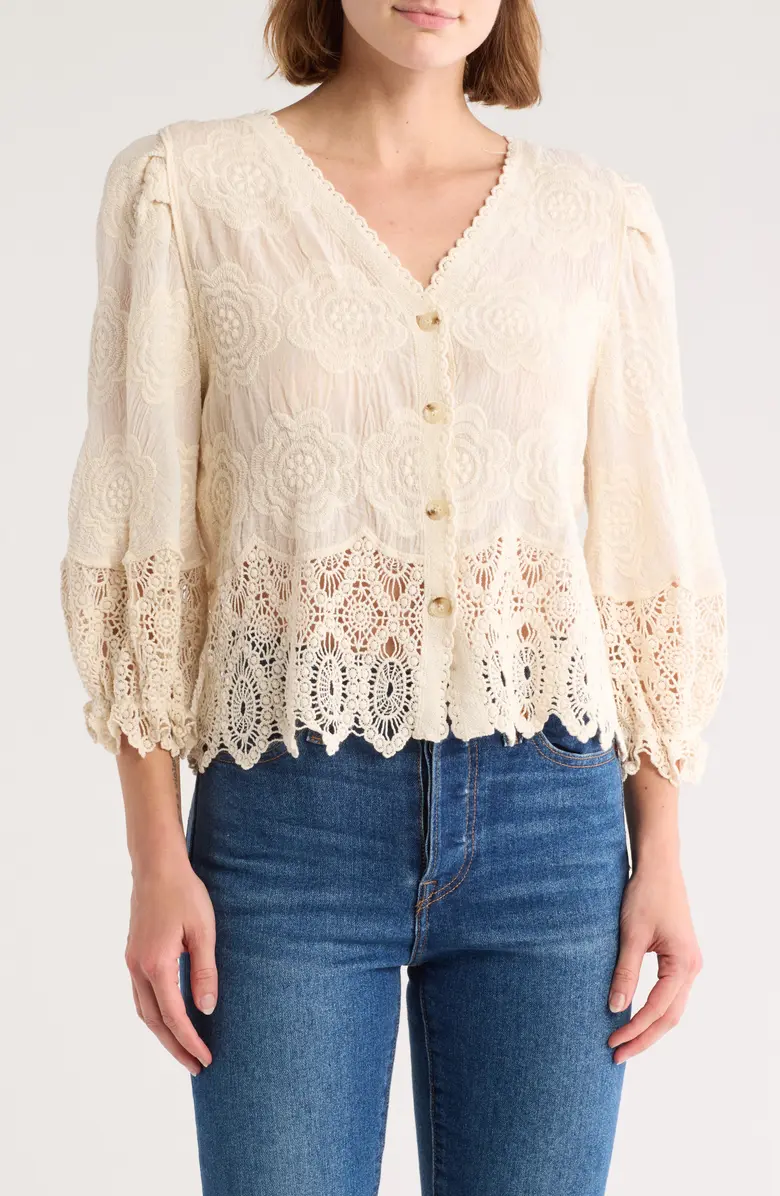 SB1747 Embroidered Button-Up Shirt