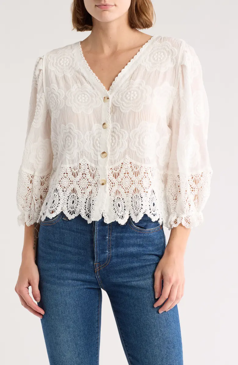 SB1747 Embroidered Button-Up Shirt