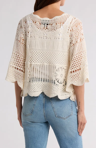 SB1811 Crochet Cotton Top