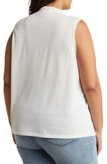 SB1020X Embroidered Cotton Tank Top