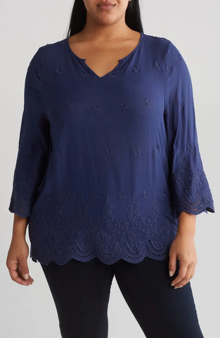 SB1268X Eyelet Embroidered Top