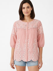 SB1308 Cotton Eyelet Top