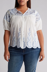 SB1308X Cotton Eyelet Top