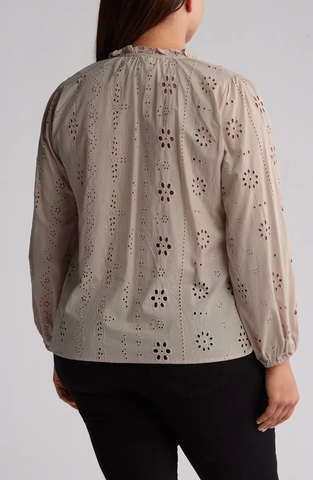 SB1327X Cotton Eyelet Button-Up Shirt