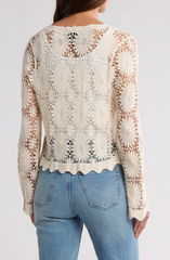 SB1887 Airy Button-Front Cardigan