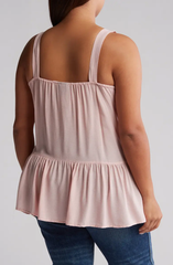 SB766X Eyelet Peplum Tank