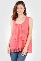 8168 Coral Layered Cut Out Tank