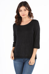 9399K Black Embroidered Blouse